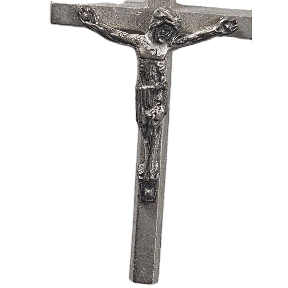 Vintage Rosary Made in Italy Black Oval Beads with Silver Tone Crucifix 18in - Picture 11 of 12